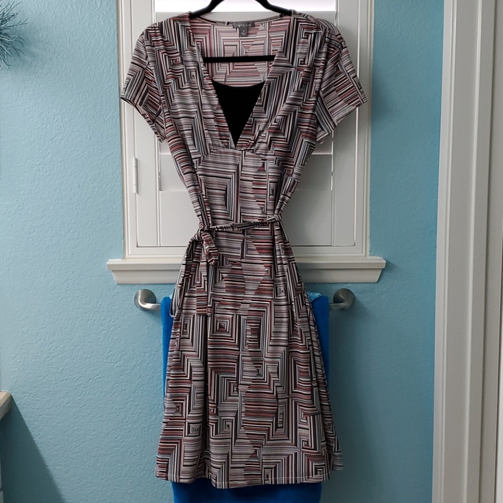 Apt. 9 Geometric Print Stretch Dress, Medium
